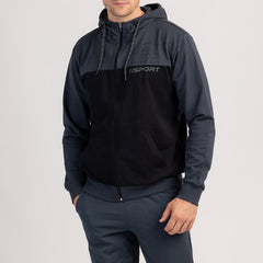 VANTOR - FELPA CON CAPPUCCIO IN 100% COTONE DA UOMO