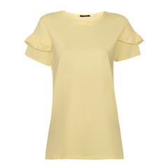 T-SHIRT DA DONNA IN COTONE A MANICHE CORTE - LUNESSA