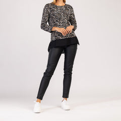MIRA  - MAGLIETTA A MANICHE LUNGHE ALLA MODA DA DONNA