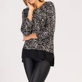 MIRA - MAGLIETTA A MANICHE LUNGHE ALLA MODA DA DONNA