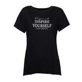 T-SHIRT DA DONNA IN COTONE A MANICHE CORTE CON STAMPA - INSPIRA
