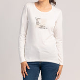 SORA - MAGLIETTA DA DONNA IN 100% COTONE A MANICHE LUNGHE