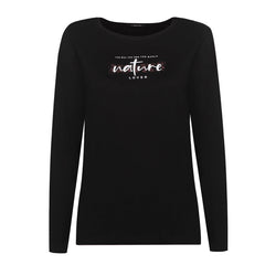 SORA - MAGLIETTA DA DONNA IN 100% COTONE A MANICHE LUNGHE