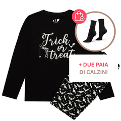 SPOOKYDREAMS - PIGIAMA DA UOMO IN 100% COTONE CON MOTIVO HALLOWEEN