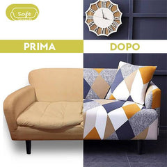 SOFTSTRETCH® - COPRIDIVANO ELASTICIZZATO DI ALTA QUALITÀ - DUE TESTE