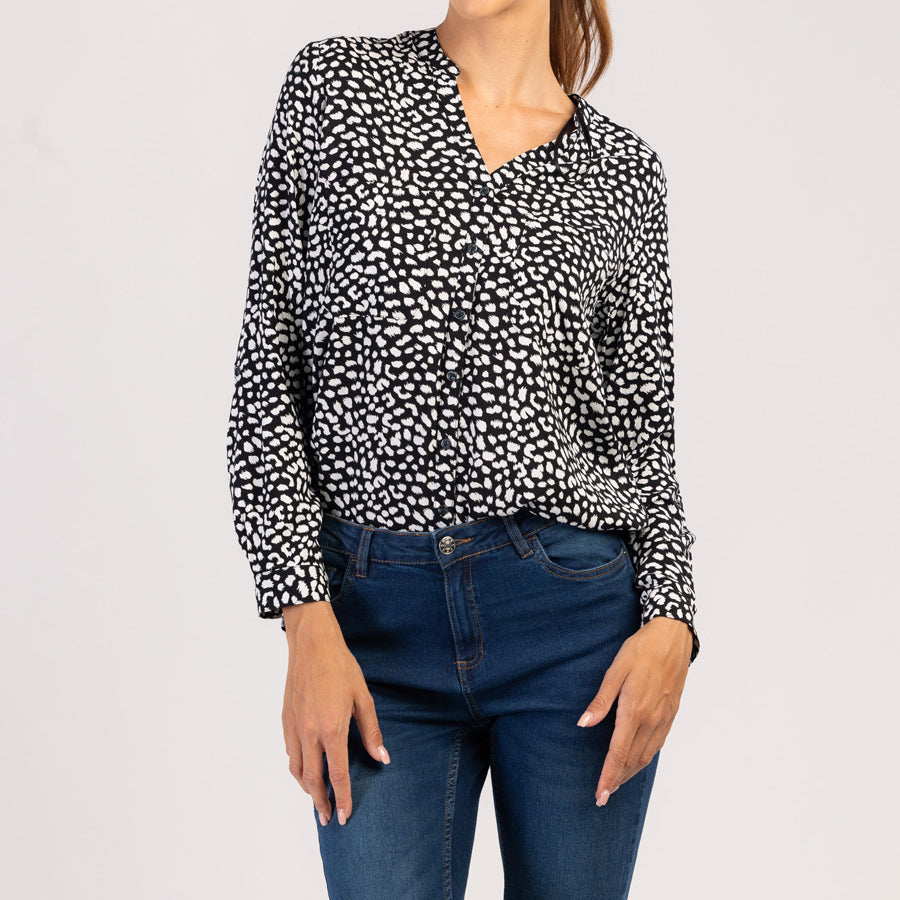 ZERA - BLUSA A MANICHE LUNGHE DA DONNA