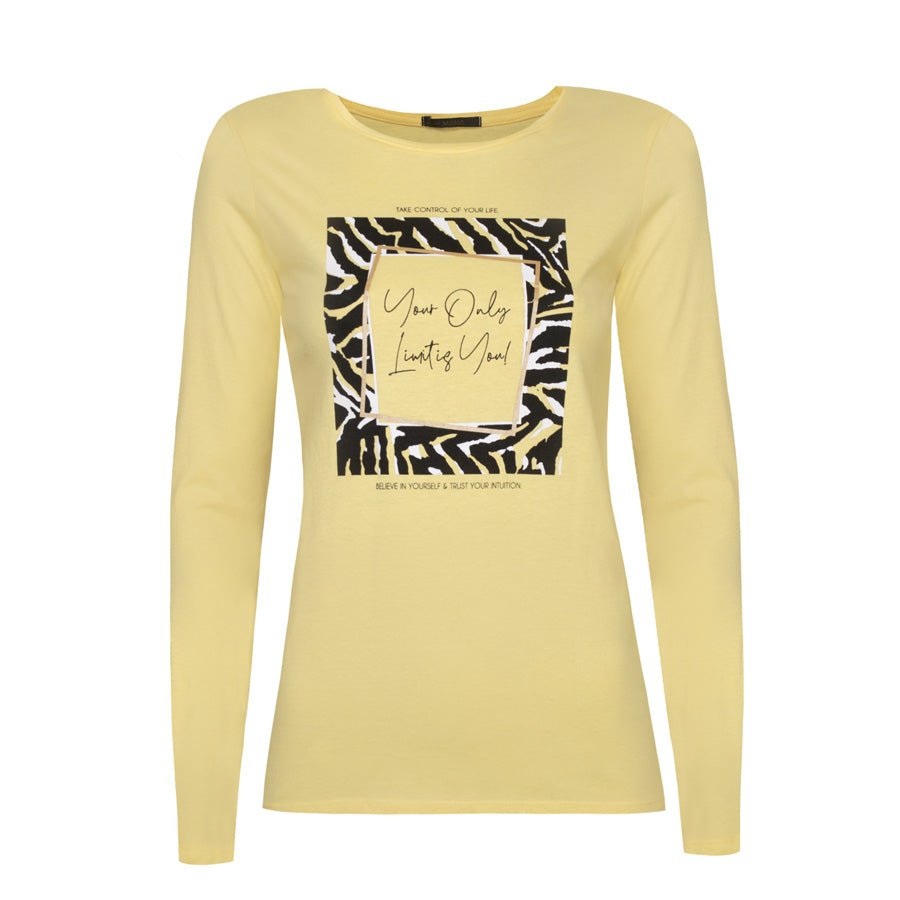 LUMA  - MAGLIETTA DA DONNA IN 100% COTONE A MANICHE LUNGHE