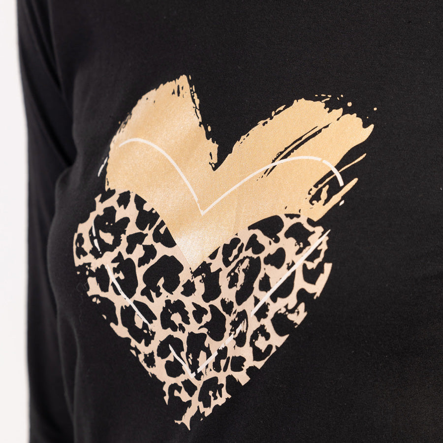 LUMA  - MAGLIETTA DA DONNA IN 100% COTONE A MANICHE LUNGHE