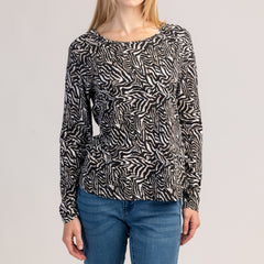 VIVA  - MAGLIETTA DA DONNA IN 100% COTONE A MANICHE LUNGHE