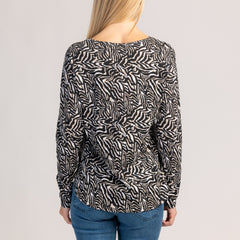 VIVA  - MAGLIETTA DA DONNA IN 100% COTONE A MANICHE LUNGHE