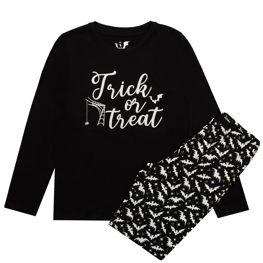 MAGICDREAMS - PIGIAMA IN 100% COTONE PER BAMBINE CON MOTIVO HALLOWEEN
