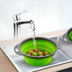 DRENIVO™ - Scolapasta pieghevole in silicone, set da 2 pezzi
