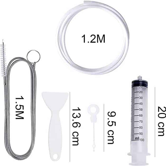 DRAINIX™ - Kit per pulire lo scarico del frigorifero, tubicino da 1 m