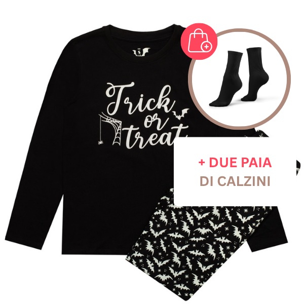 NIGHTHOWL - PIGIAMA IN 100% COTONE PER BAMBINO CON MOTIVO HALLOWEEN
