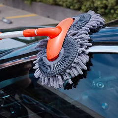 WASHRA™ - Spazzola telescopica per auto a doppia testa, girevole a 360°