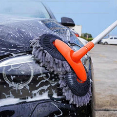 WASHRA™ - Spazzola telescopica per auto a doppia testa, girevole a 360°