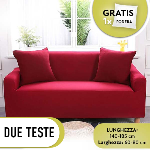 SOFTSTRETCH® - COPRIDIVANO ELASTICIZZATO DI ALTA QUALITÀ - DUE TESTE