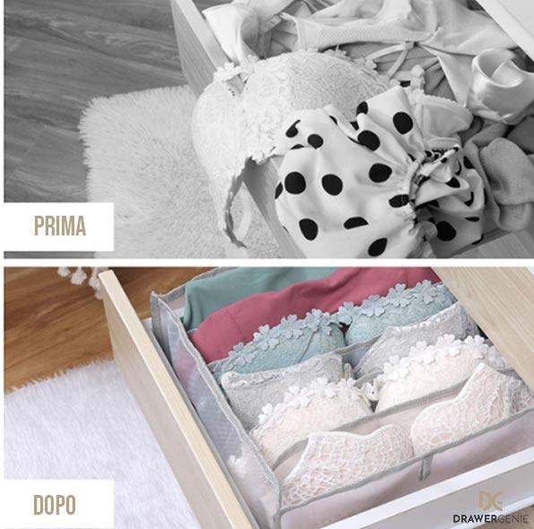 DRAWERGENIE® – SET DA 3 PEZZI PER TENERE IL GUARDAROBA ORGANIZZATO 1+1 GRATIS