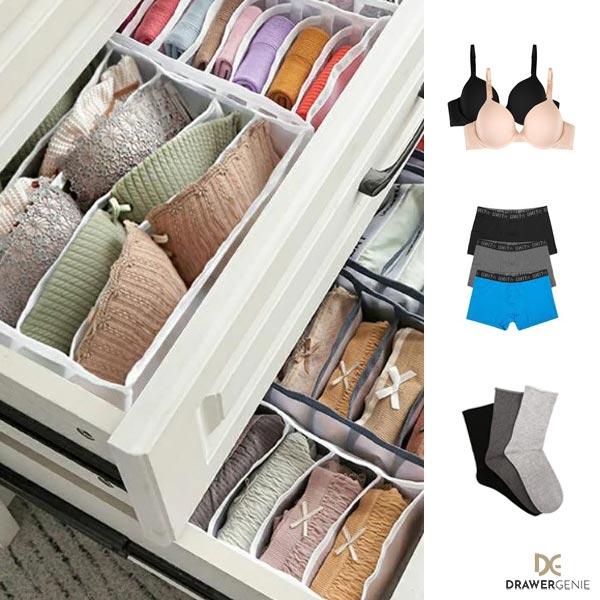 DRAWERGENIE® – SET DA 3 PEZZI PER TENERE IL GUARDAROBA ORGANIZZATO 1+1 GRATIS